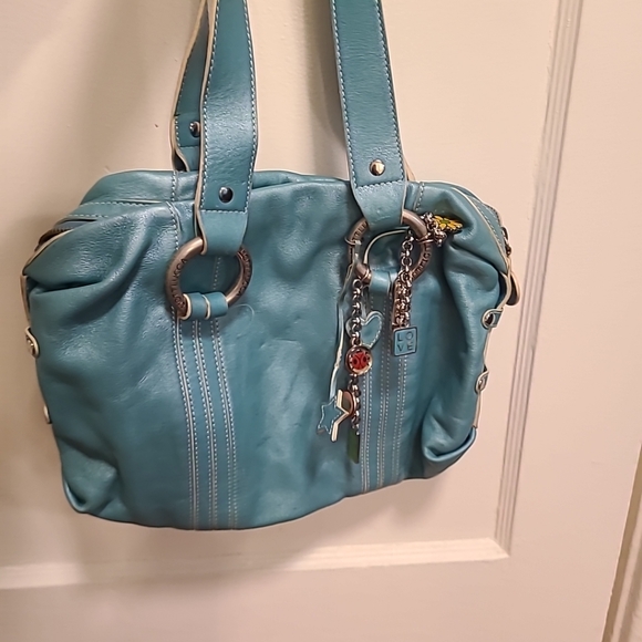 Elliott Lucca Charmed Turquoise Shoulder Handbag NWT - Picture 2 of 5